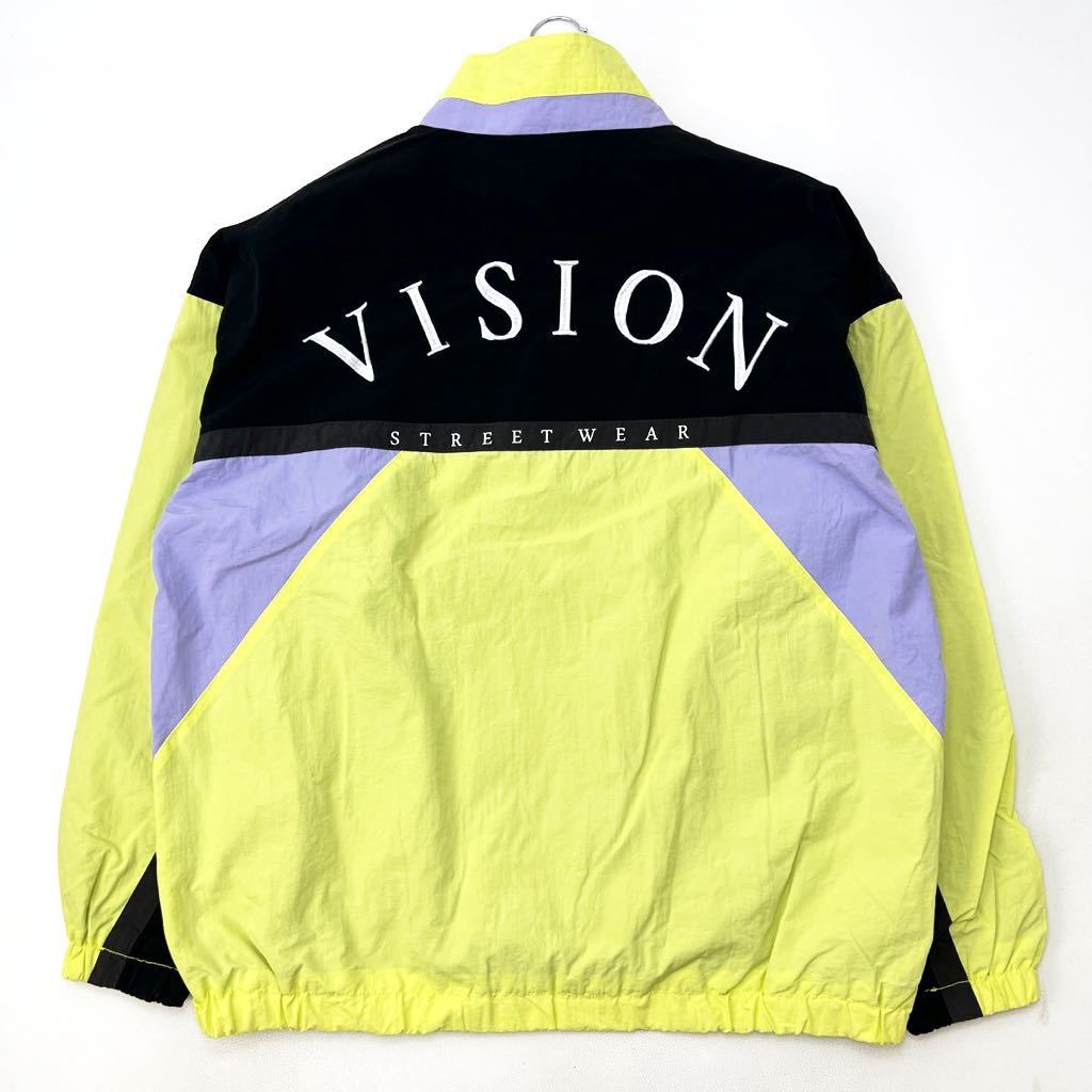  Vision Street одежда * VISION нейлон жакет L желтый black purple ru скейтборд музыка культура Street #AG177