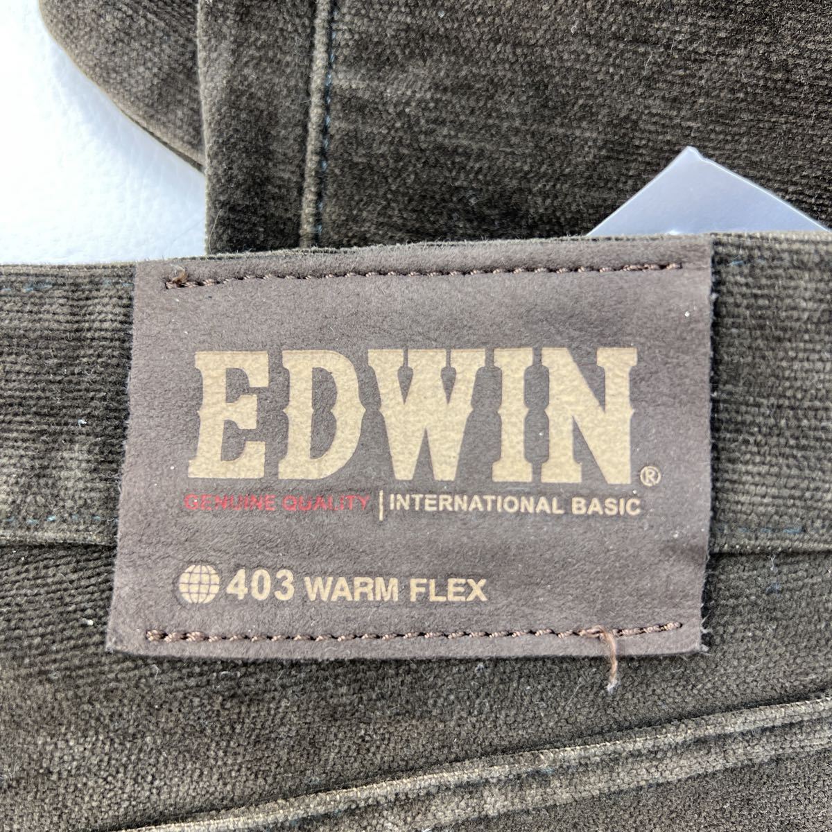  Edwin * EDWIN 403 WARM FLEX стрейч цвет брюки Brown W32 теплый брюки! соединять ... цвет * осень-зима American Casual #Ja4502