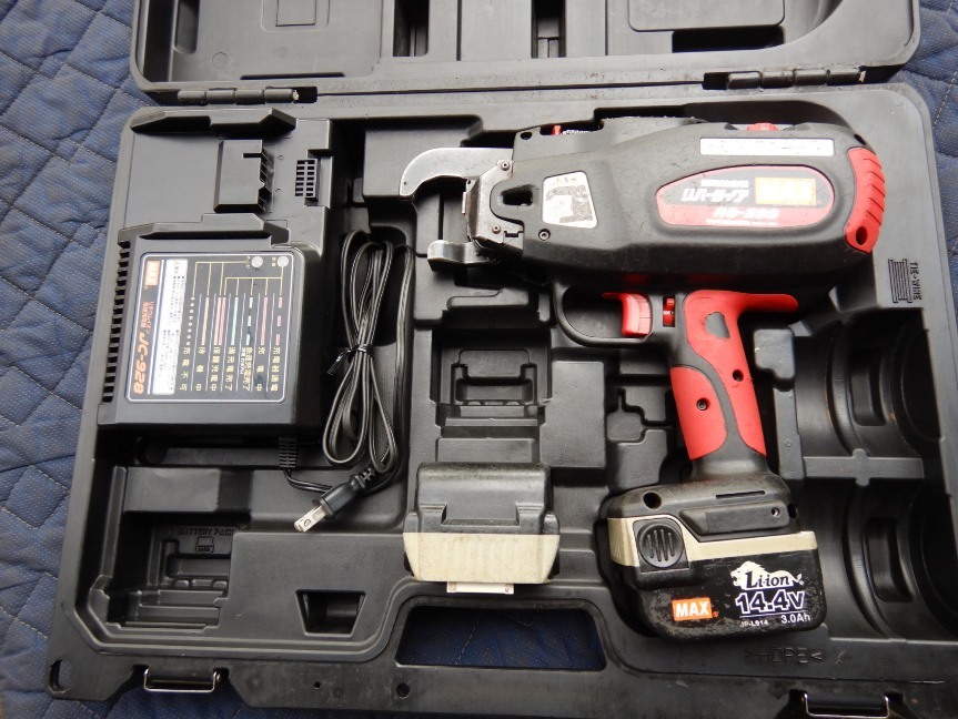 即決税込保証付①MAX充電鉄筋結束機RB-399-B2C 14,4V3,0Ah予備電池付