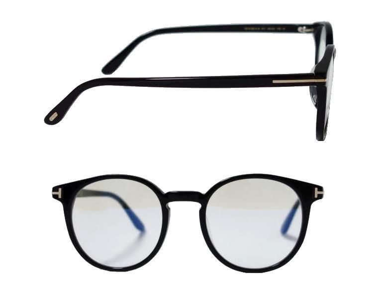 [TOM FORD] Tom Ford glasses frame TF5796-K-B/V 001 black Asian fitsuto blue light cut lens attaching domestic regular goods 