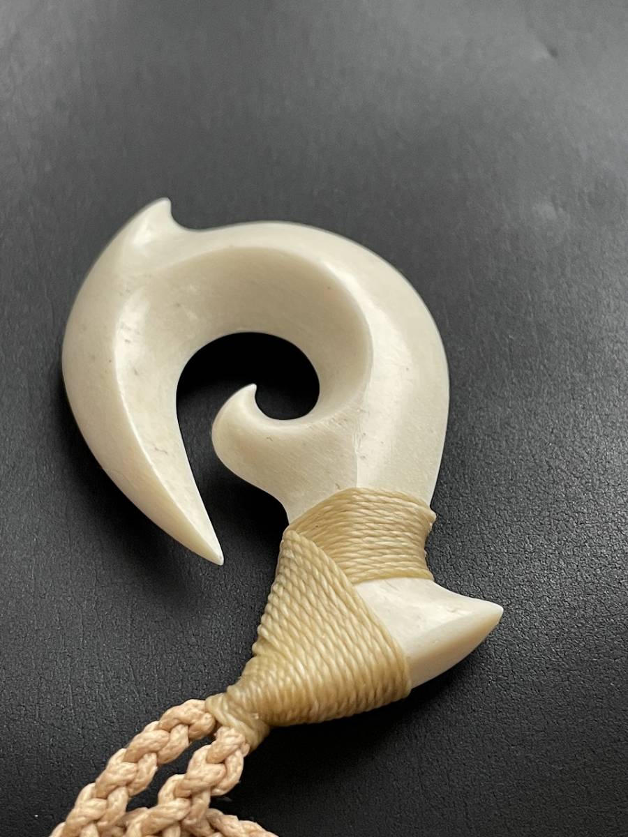 希少素材!マッコウクジラ 鯨 骨 ボーンカービング ハワイアン