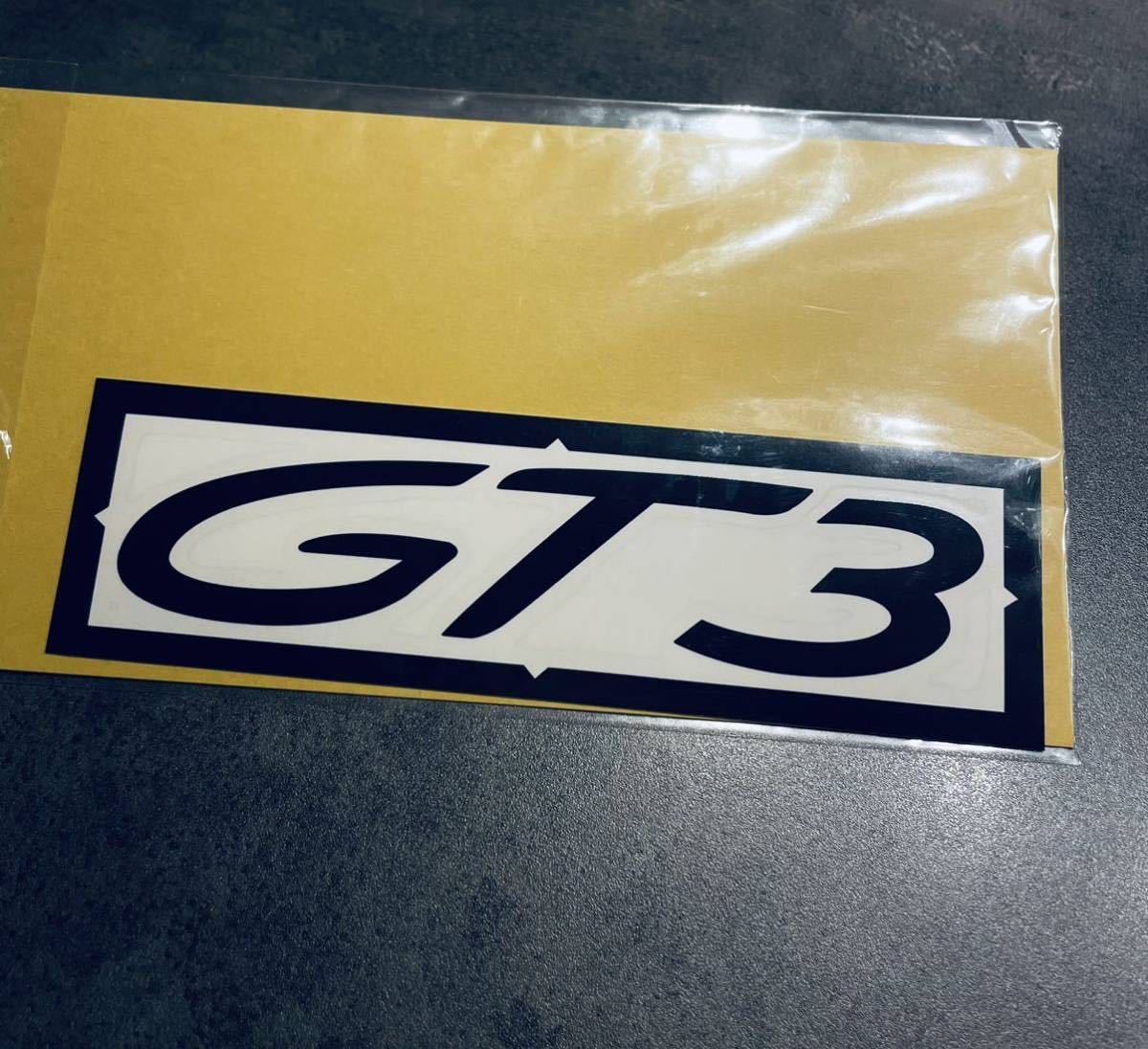 ポルシェ GT3 カッティングステッカー 黒 997 996 GT3RS 991 ステッカー リアフード リア デッキリッド エンブレム サーキット 軽量可 ロゴ_画像1