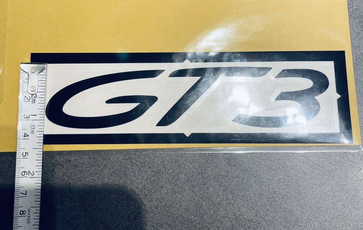 ポルシェ GT3 カッティングステッカー 黒 997 996 GT3RS 991 ステッカー リアフード リア デッキリッド エンブレム サーキット 軽量可 ロゴ_画像5