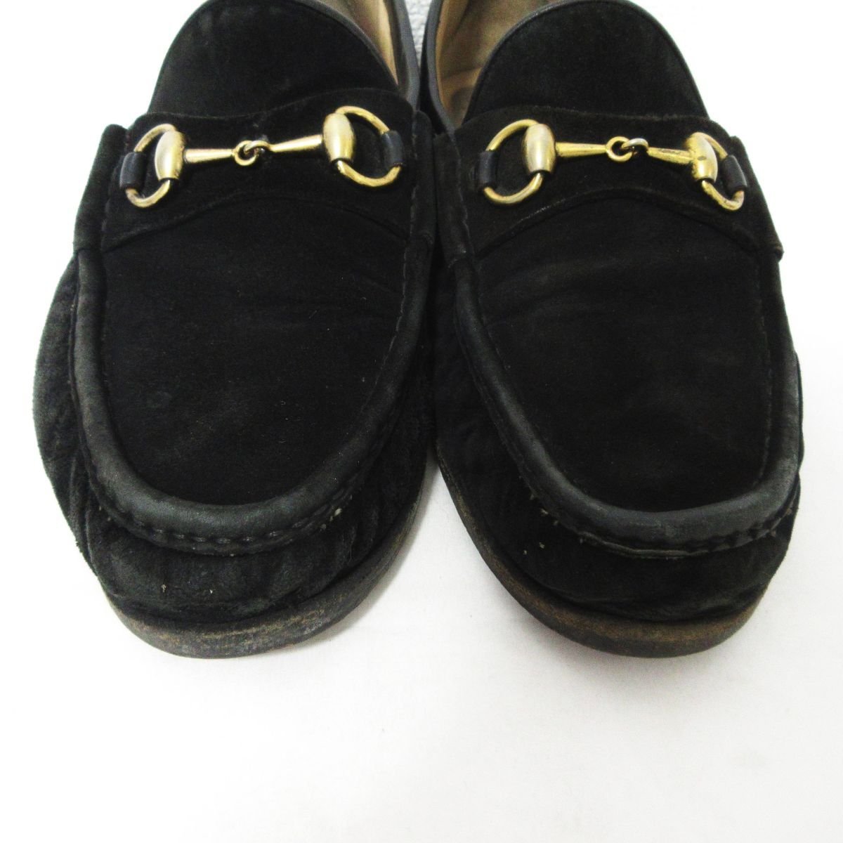 良品 GUCCI グッチ スエード ホースビット ローファー 7 1/2 約
