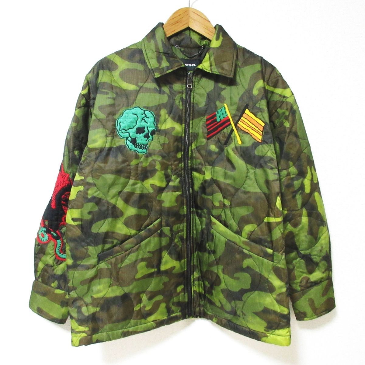 ヤフオク! - 美品 DIESEL ディーゼル カモフラ柄 迷彩柄 スカル...