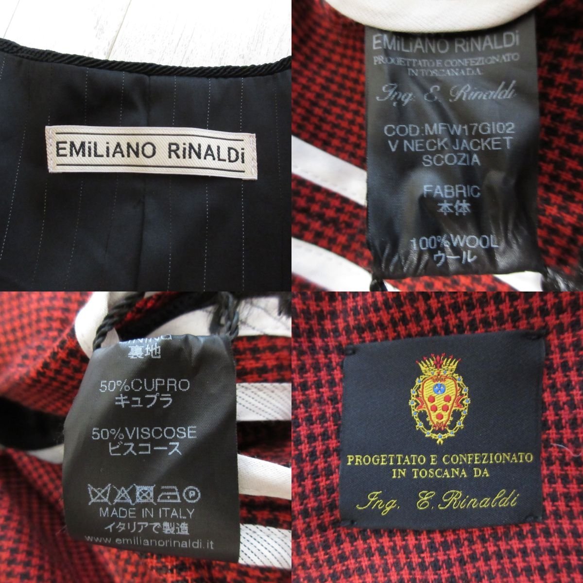 未使用 タグ付き 17FW EMILIANO RINALDI エミリアーノリナルディ V