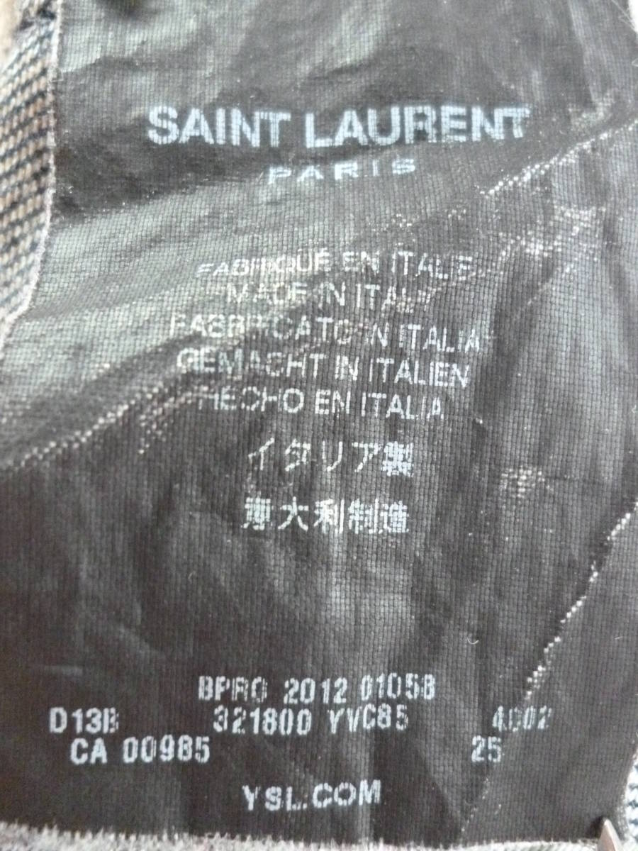 SAINT LAURENT PARIS D01 W/SK-LW スキニーデニム 25サイズの画像8