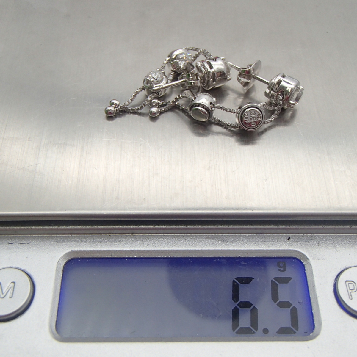 TASAKI タサキ イヤリング / K18WG 6.5g D0.05 / ダイヤ ダイヤモンド ...