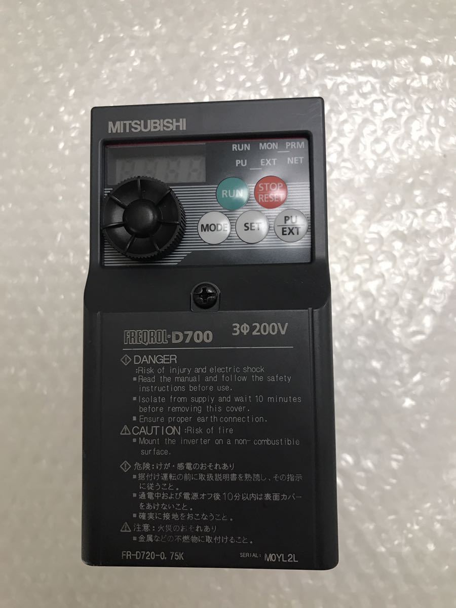 三菱電機 MITSUBISHI インバーター FR-D720-0.75K 動作保証 1/2 | beia