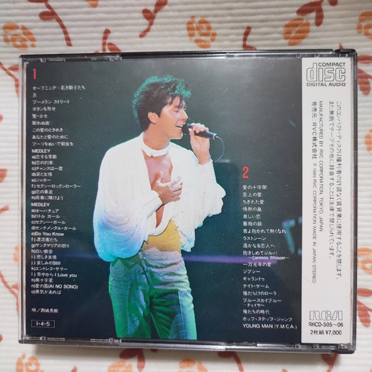 西城秀樹 カレースプーン パンフレット 西城秀樹LP 85秀樹スペシャルIN武道館 (VHD 】西城秀樹