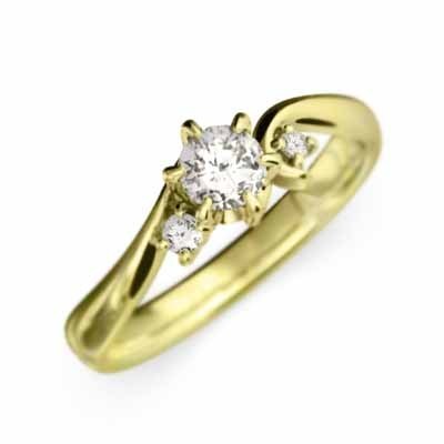 オーダーメイド 結婚指輪 にも ダイヤモンド 4月誕生石 18金イエローゴールド_画像4