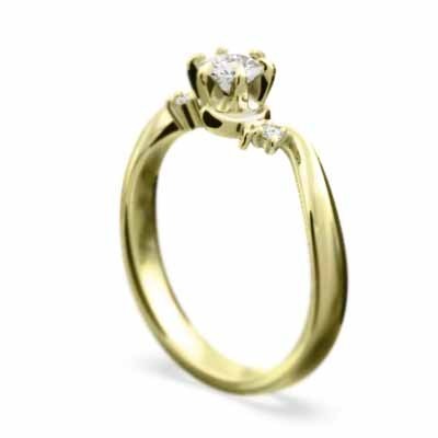 オーダーメイド 結婚指輪 にも ダイヤモンド 4月誕生石 18金イエローゴールド_画像5