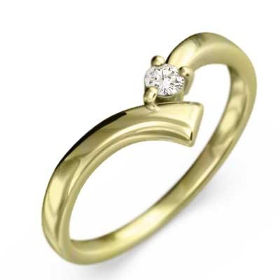 指輪 1粒 石 ダイヤモンド 18金イエローゴールド 4月誕生石 www