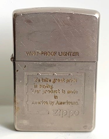 キングラム[fui] ZIPPO ジッポー WIND PROOF LIGHTER 逆刻印 1995年製 喫煙具 着火未確認 難有 _画像1