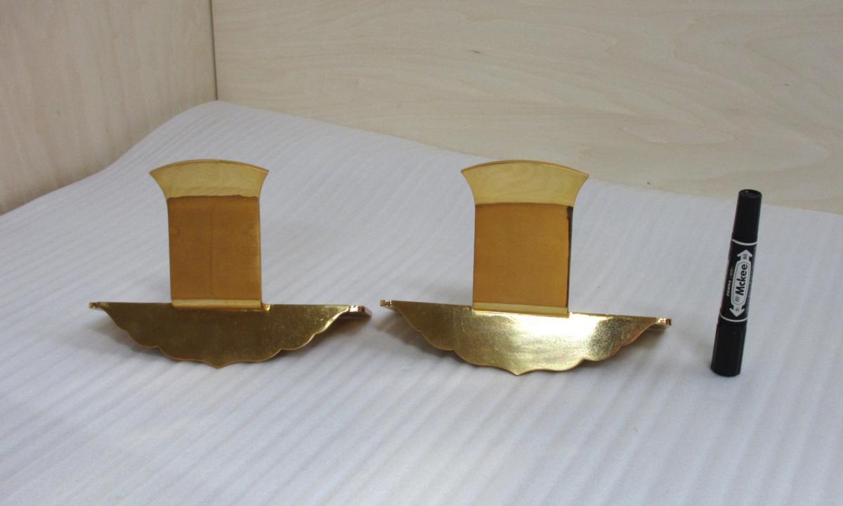 【特別販売品】大型額受け金具 1対 磨き 長期在庫品の為、倉庫内在庫一掃セール開催中!数量限定の特価価格です(管理番号7098)_画像2