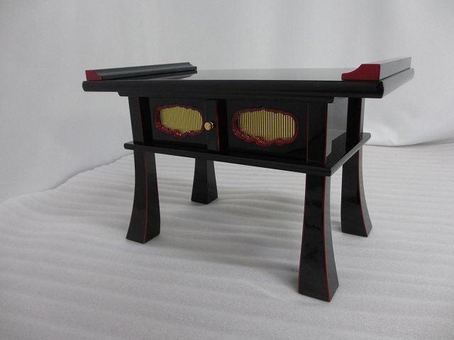 特別販売品】黒面朱塗り 経机 (幅約42cm×高さ約25.5 特別販売品】黒面朱塗り 経机 (幅約42cm×高さ約25.5