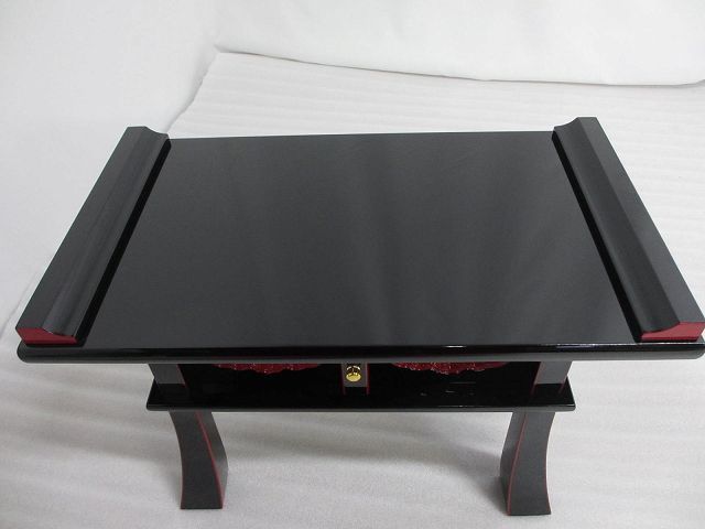 特別販売品】黒面朱塗り 経机 (幅約42cm×高さ約25.5cm×奥行約 特別販売品】黒面朱塗り 経机 (幅約42cm×高さ約25.5cm×奥行約
