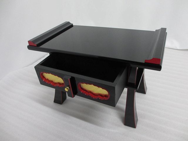 特別販売品】黒面朱塗り 経机 (幅約42cm×高さ約25.5cm×奥行約 特別販売品】黒面朱塗り 経机 (幅約42cm×高さ約25.5cm×奥行約