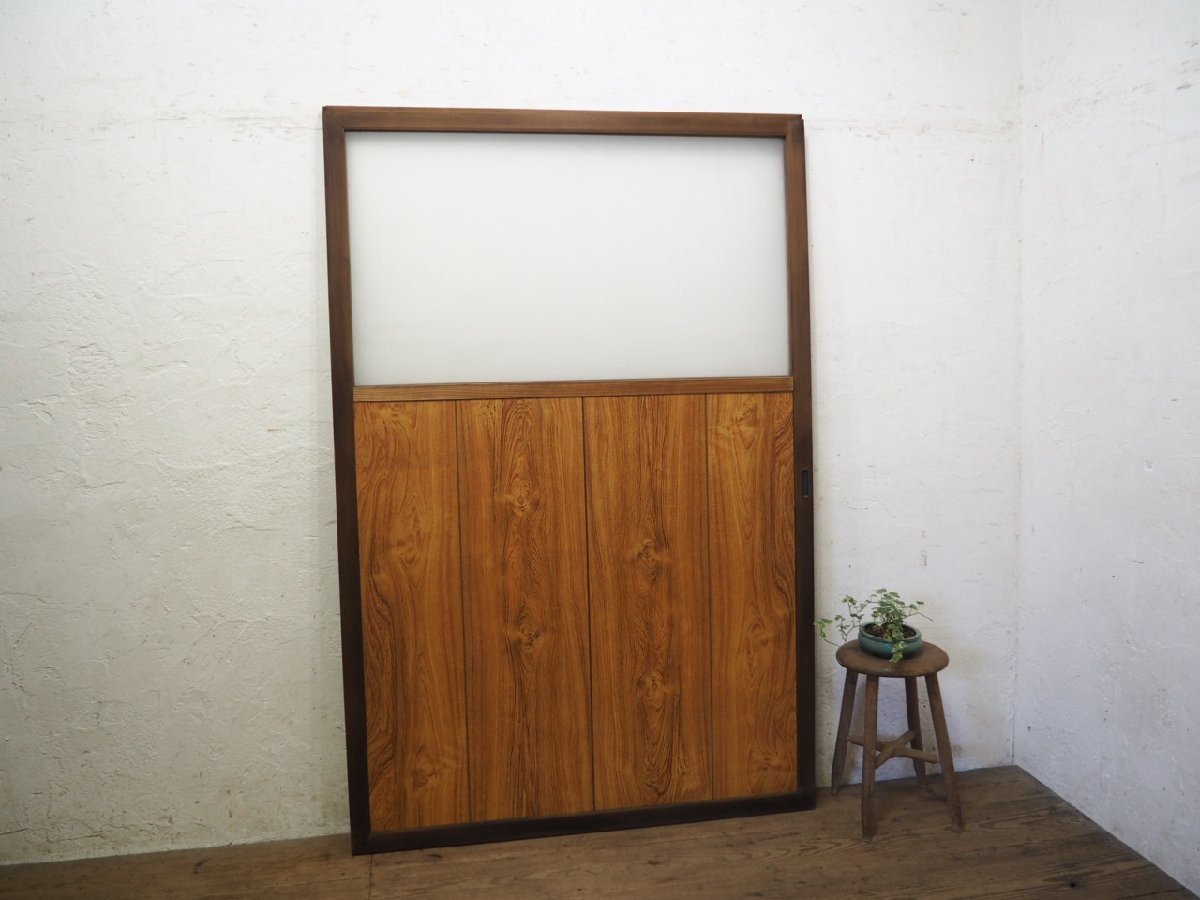楽天 タE0758◇(2)【H177cm×W117cm】◇横幅の大きい古い木製ガラス戸