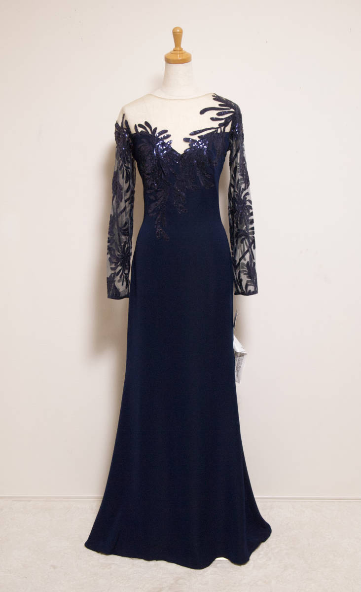 TADASHI SHOJI タダシショージ NAVY & BEIGE ロングフォーマル TADASHI SHOJI タダシショージ NAVY & BEIGE ロングフォーマル
