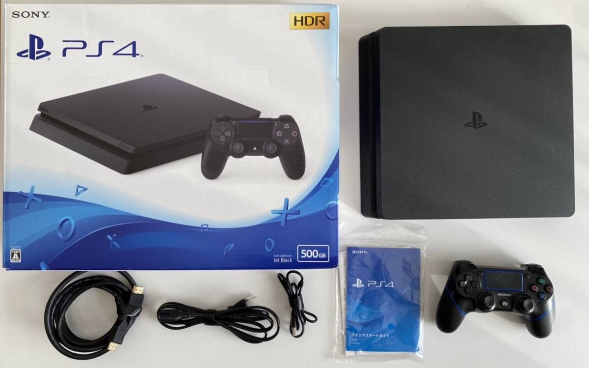 美品】PS4本体セット CUH-2200A コントローラー＆各種ケーブル付 動作