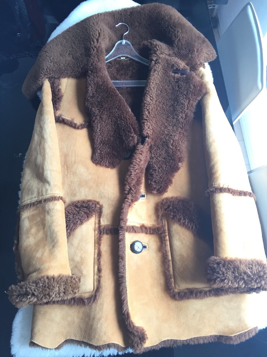 即決 極美品 コーチ COACH(メンズライン)最高峰 ムートンファー毛皮