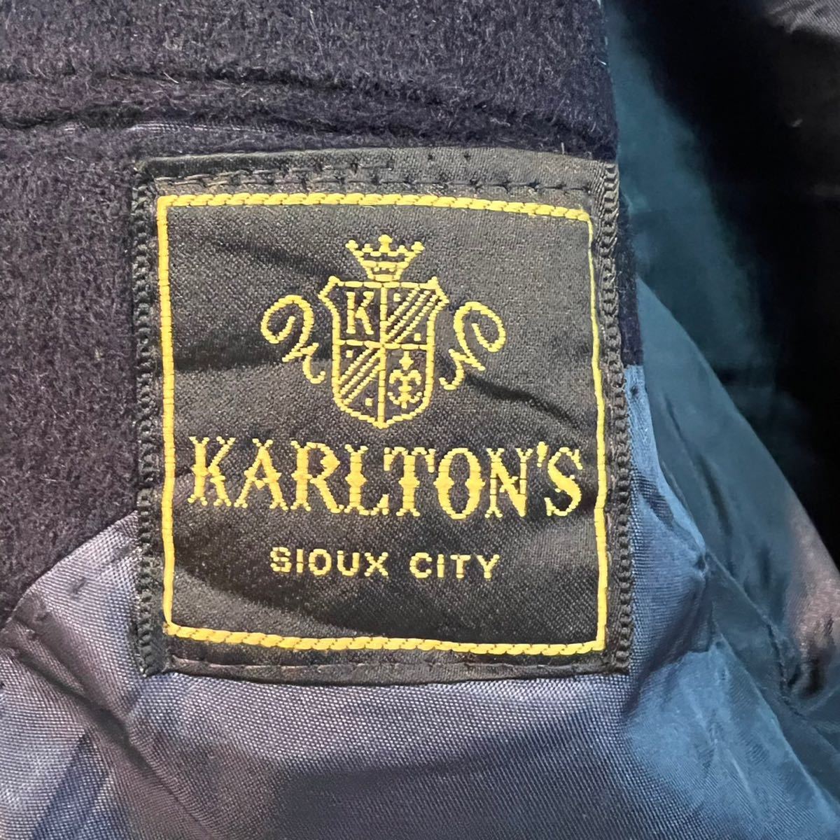 KARLTON'S SIOUX CITY ビンテージ 50s カシミア テーラードジャケット 40R ツイード アメリカ USA製 ネイビー 紺 ブレザー 2B メンズ 希少_画像4