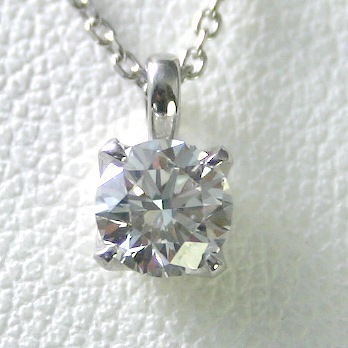 ダイヤモンド ネックレス プラチナ 一粒 0.3ct 鑑定書付 0.387ct Dカラー FLクラス 3EXカット H&C CGL_画像1