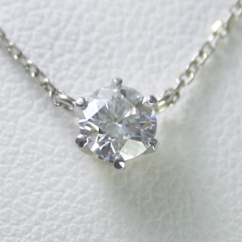 ダイヤモンド ネックレス プラチナ 一粒 0.5ｃｔ 鑑定書付 0.532ct Hカラー VS2クラス 3EXカット H&C CGL TOR0996-6pp KDP*P_画像1