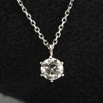 ダイヤモンド ネックレス プラチナ 一粒 0.3ct 鑑定書付 0.302ct D ...