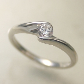 婚約指輪 ダイヤモンド 0.2カラット プラチナ 鑑定書付 0.207ct D