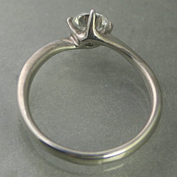 婚約指輪 ダイヤモンド 0.4カラット プラチナ 鑑定書付 0.428ct Fカラー IFクラス 3EXカット H&C CGL T0983-950 HKER*0.4_画像2