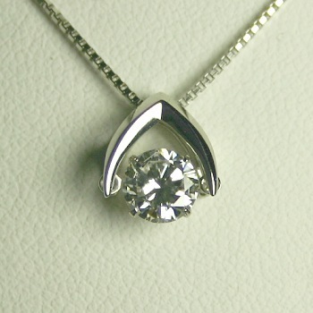 ダンシングストーン ダイヤモンド ネックレス 一粒 0.2ct 鑑定書付 0.25ctup Eカラー VSクラス 3EXカット H&C CGL_画像1