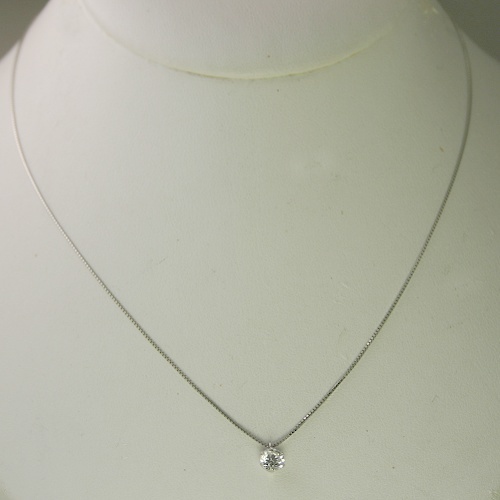 ダイヤモンド ネックレス プラチナ 一粒 0.2ct 鑑定書付 0.20ctup Fカラー VVSクラス 3EXカット H&C CGL_画像2