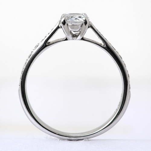婚約指輪 ダイヤモンド 0.2カラット プラチナ 鑑定書付 0.253ct F