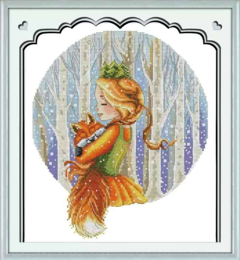 クロスステッチキット Forest Princess フォレストプリンセス 森の女王 33×37cm 14CT 図案印刷なし 刺繍_画像1