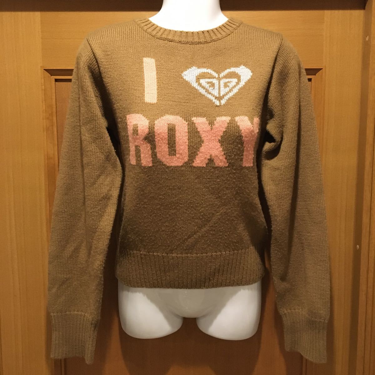 ROXY　ロキシー　クイックシルバー　セーター　ウール　ハート　中古品　Ｍ_画像1