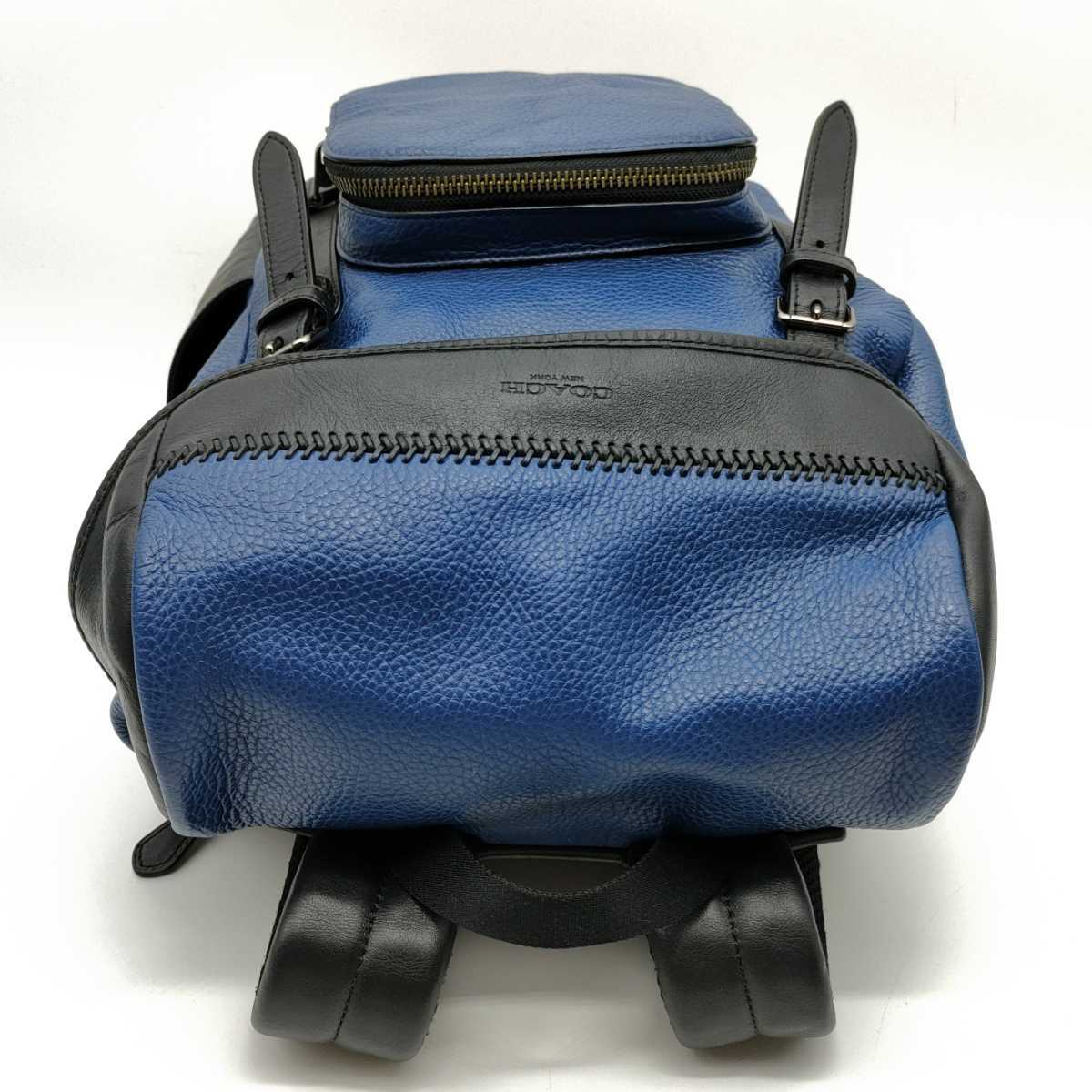 送料無料 美品 COACH コーチ メンズ リュック バックパック ヘンリー バックパック ペブルドレザー F56013 ブルー 送料無料 美品 COACH コーチ メンズ リュック バックパック ヘンリー バックパック ペブルドレザー F56013 ブルー
