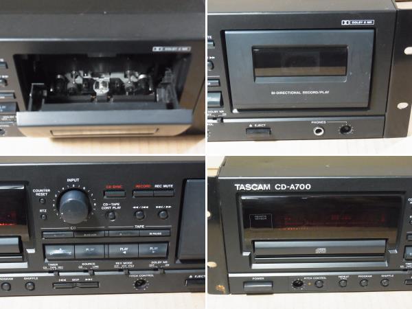 TASCAM CD/カセットデッキ CD-A700（中古品　タスカム プレーヤー　業務用　ジャンク品）_画像7