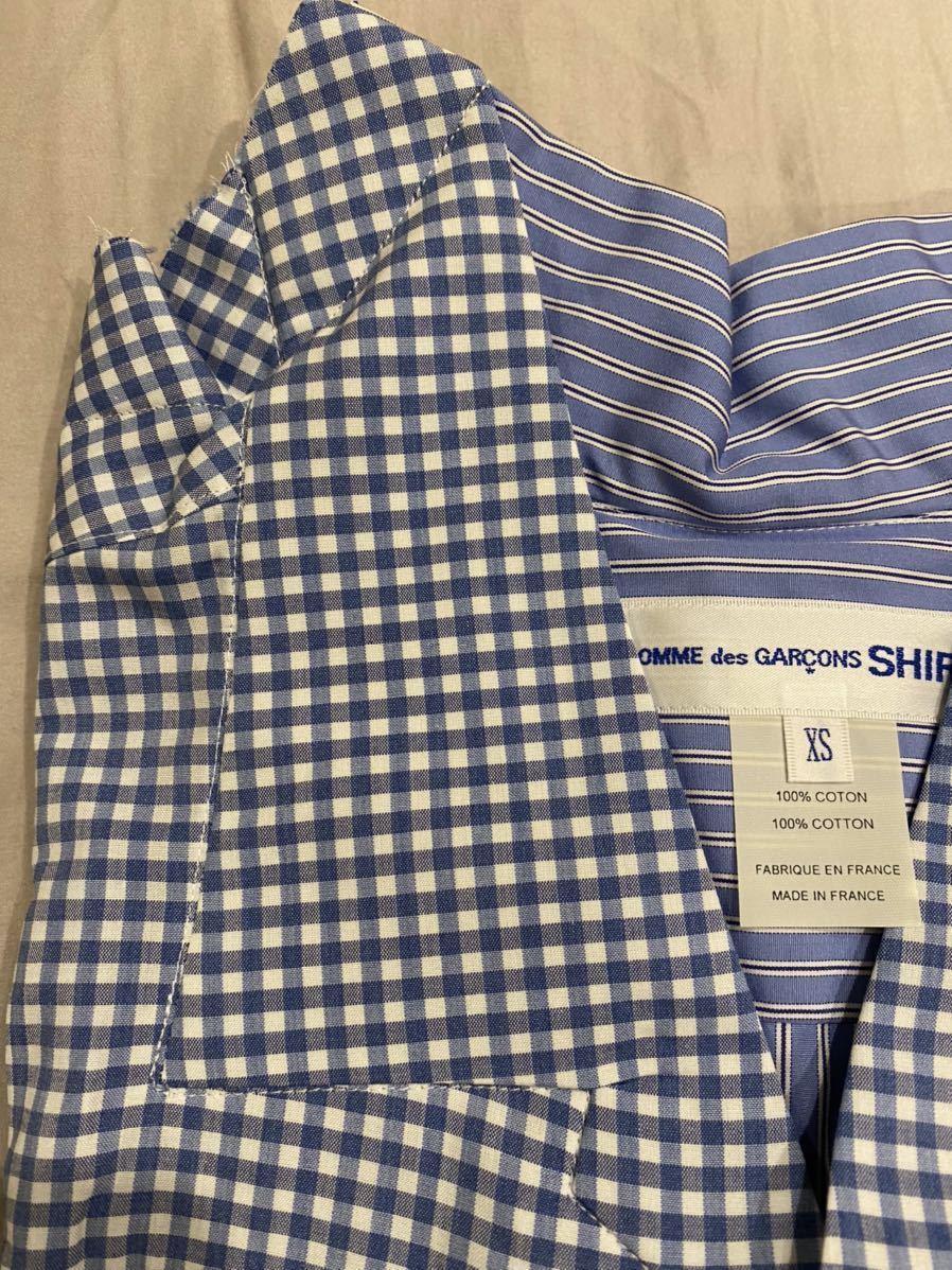 コムデギャルソンシャツ2018ss サイズxs comme des garcons shirt 春夏　トランプイユ　半袖パッチワーク_画像4