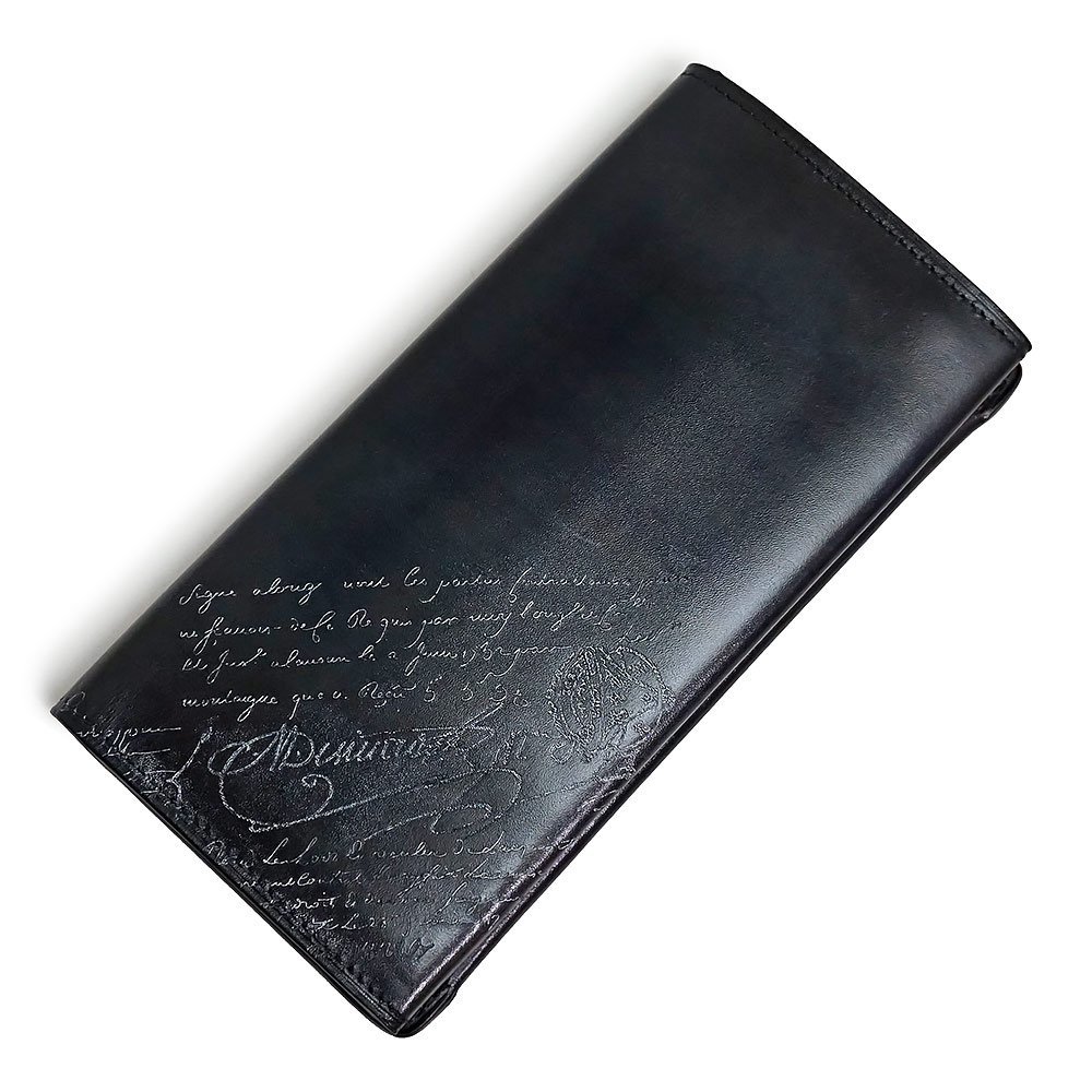 非常に高い品質 美品✨ベルルッティ 二つ折り財布 カリグラフィ ロゴ型