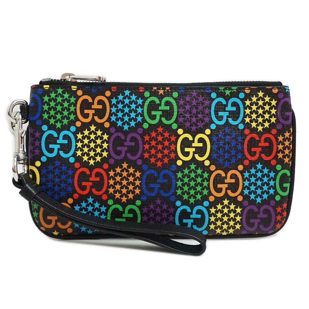 新品・未使用品)グッチ GUCCI GGサイケデリック ポーチ PVC レザー