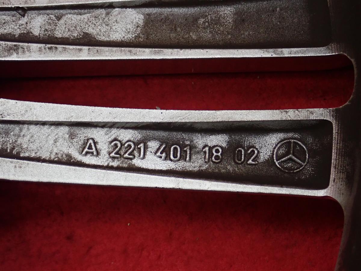 単品 リア ホイール1本 MERCEDES BENZ メルセデス ベンツS W221 純正 9スポーク ★ 9.5J-19 PCD112 5穴 +43 ハブ66.5 ★ A2214011802 ja19_画像7