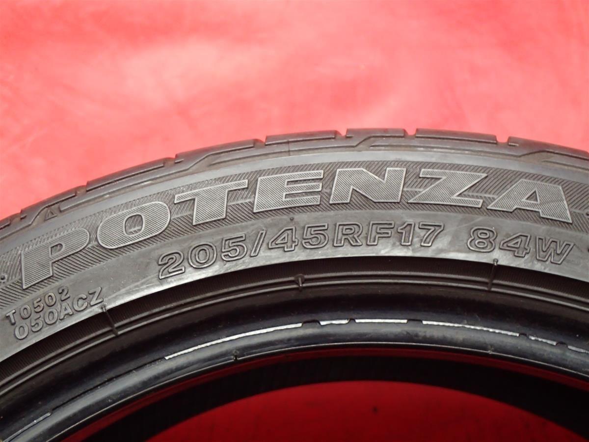 単品 タイヤ 1本 《 ブリヂストン BRIDGESTONE 》 POTENZA ポテンザ RE050A RFT ランフラットタイヤ [ 205/45R17 84W ] 8分山 ★ n17_画像5