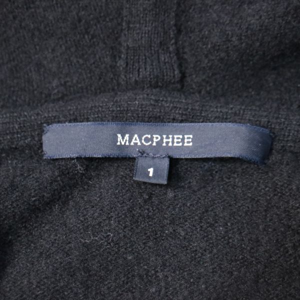 《良品◎》MACPHEE マカフィー トゥモローランド★ウールカシミヤ*ニットカーディガン*セーター*ブラック*サイズ1(LA954)◆S60_画像4