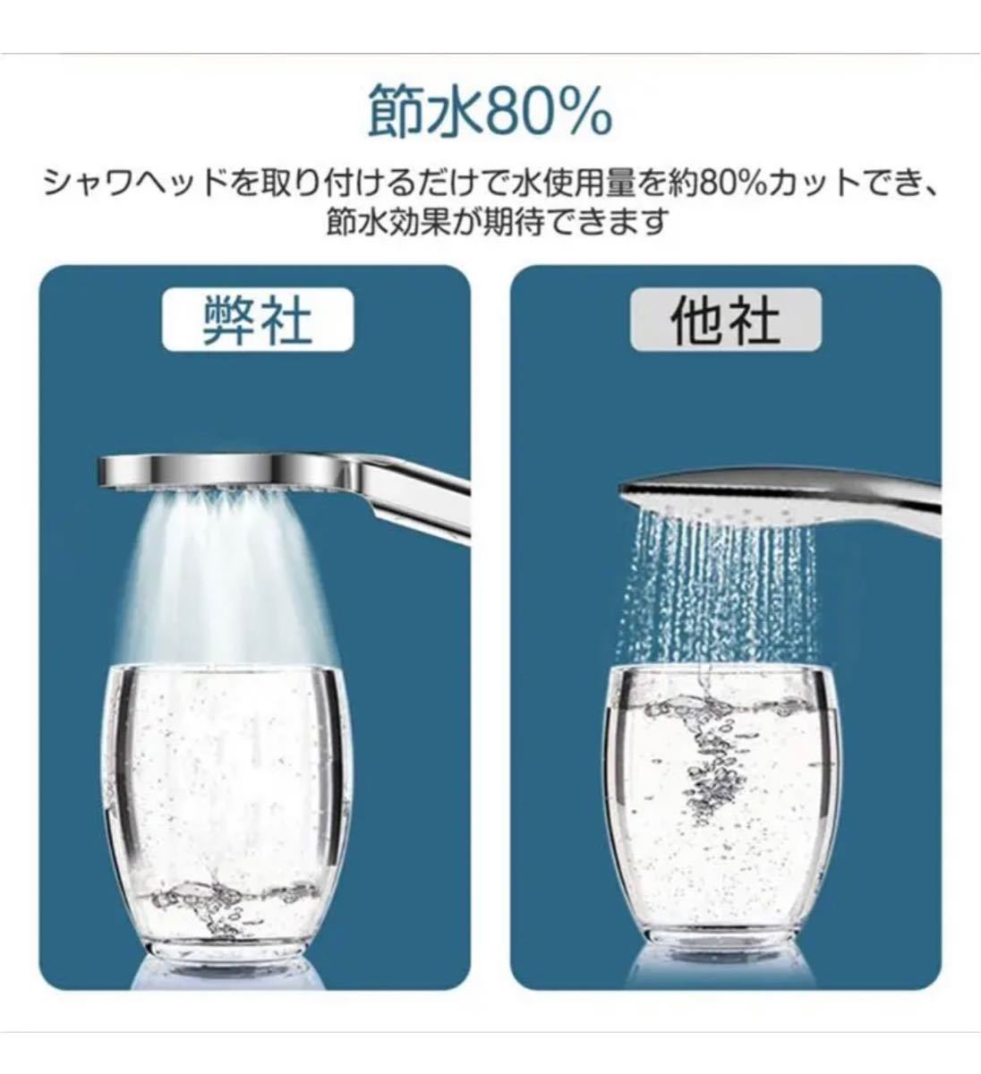 シャワーヘッド 80%節水 マイクロナノバブル