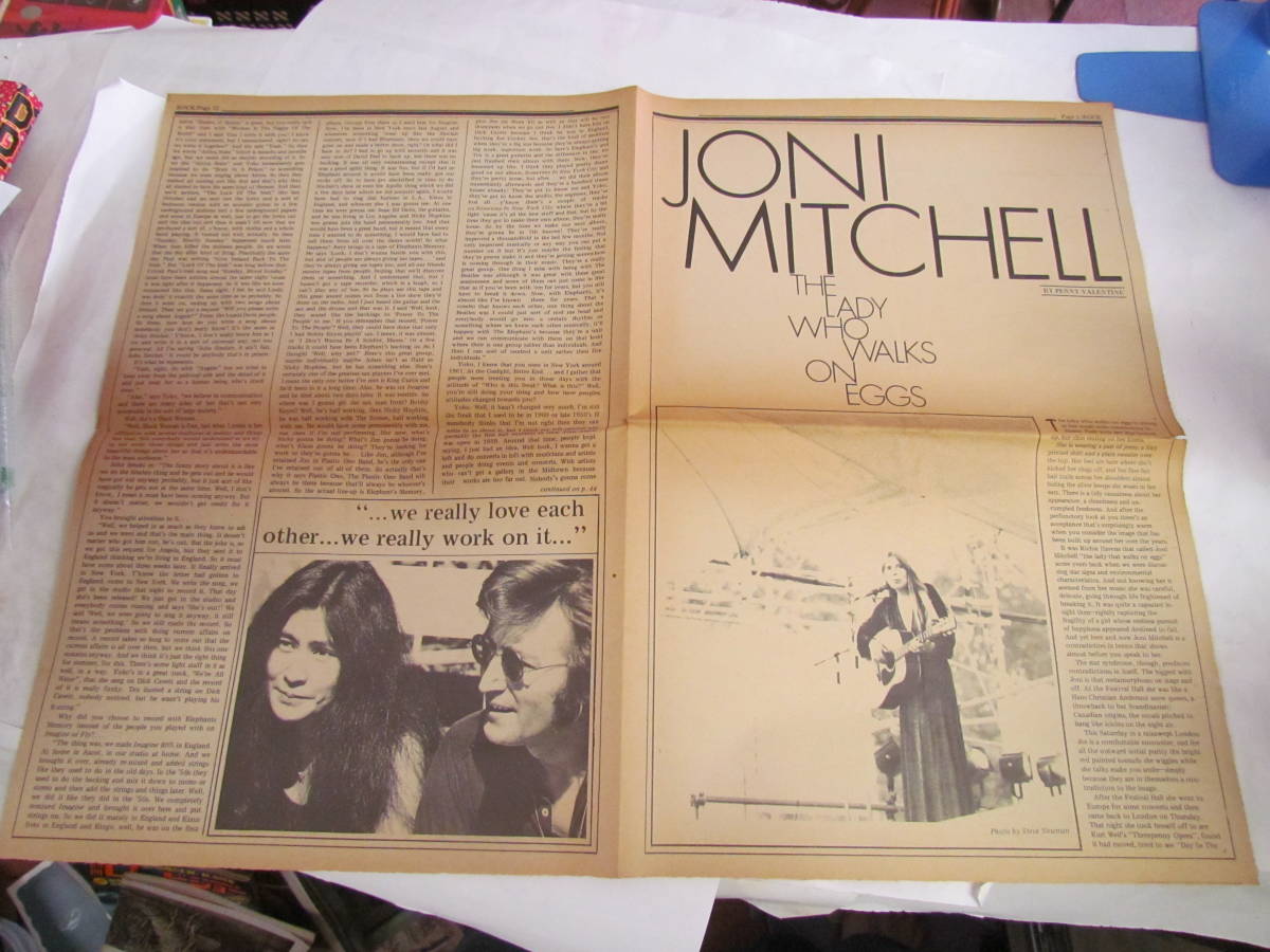【昭和レトロ】ROCK　1972年8月14日　新聞？雑誌？　An Interview with John & Yoko　ジョン・レノン　オノ・ヨーコ_画像6