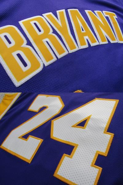 NBA LAKERS BRYANT #24 コービー・ブライアント ☆ ロサンゼルス・レイカーズ ユニフォーム ゲームシャツ ジャージ 刺繍  タンクトップ XL