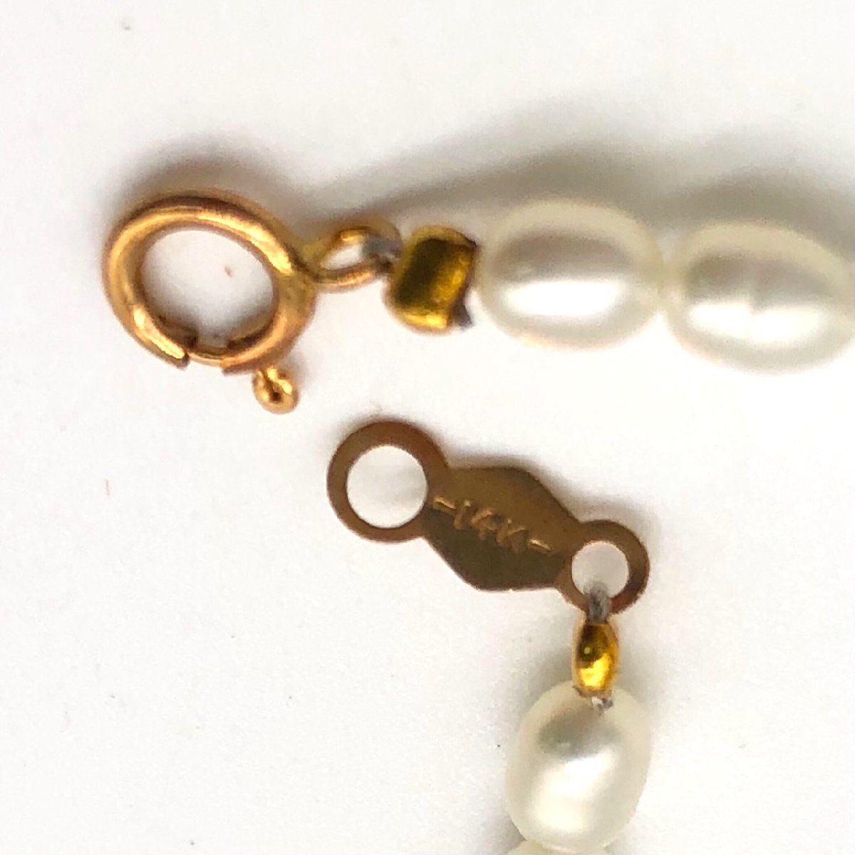 14K金具 14金 アクセサリー ケシパール ジュエリー ネックレス 全長約 ...