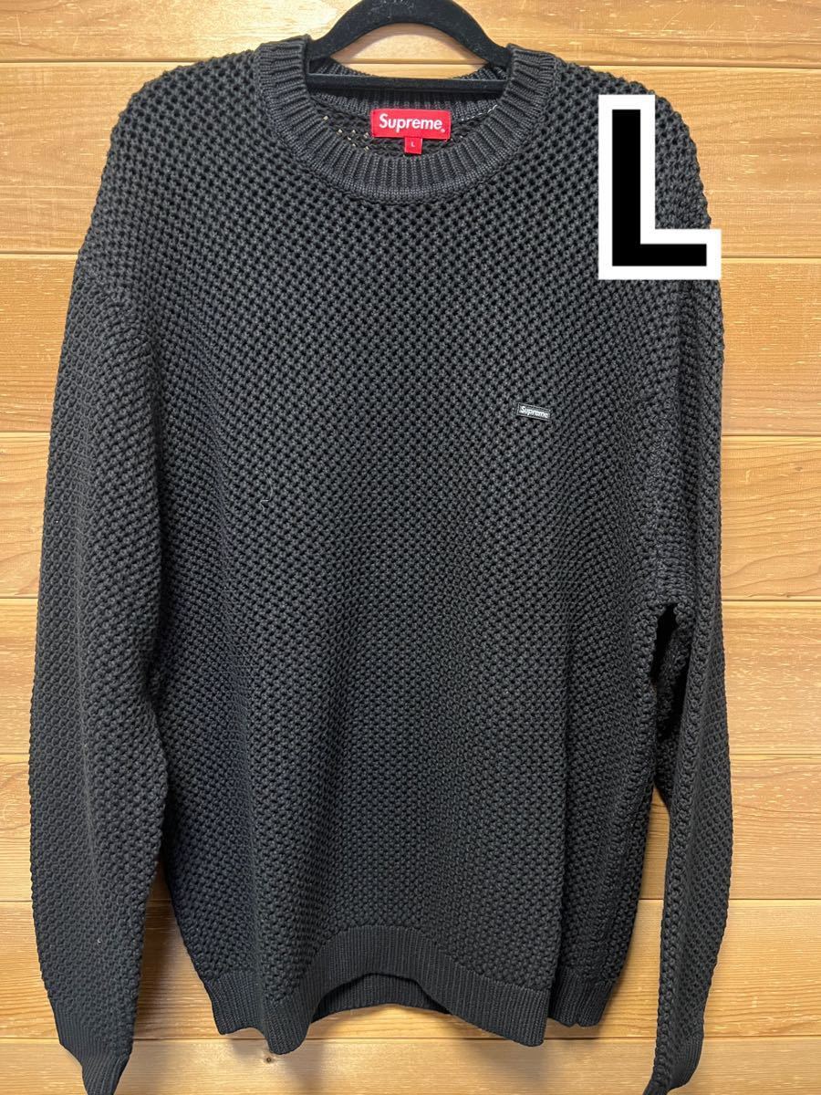 Supreme Open Knit Small Box Sweater 黒L